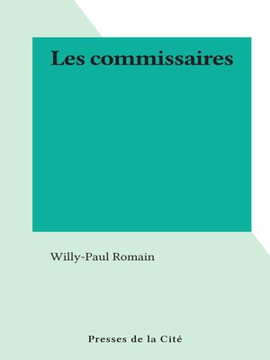 cover image of Les commissaires